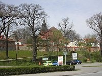 Alte Stadtmauer von Sternberg mit Kirche