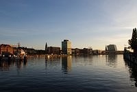 Kieler Förde mit Blick auf die Stadt Kiel