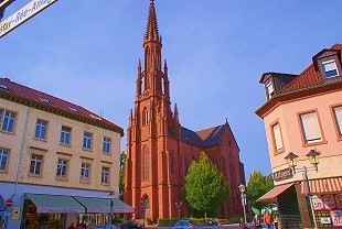 Kirche in Offenburg in Baden-Württemberg