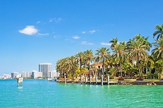 Der Strand von Miami Beach in Florida