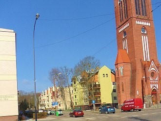 Turm der Lutherkirche in Swinemünde