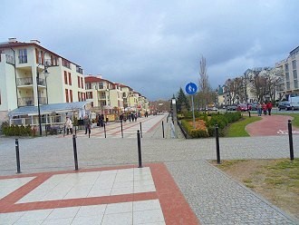 Promenade zum Strand in Swinemünde